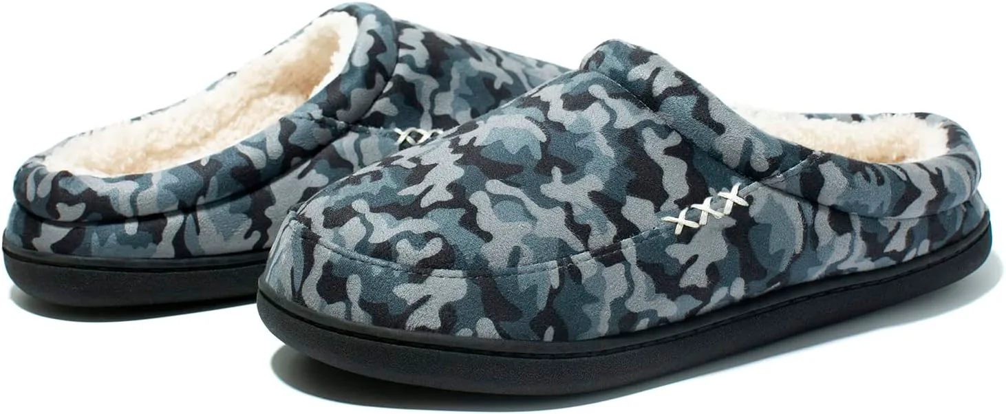 

Мужские домашние тапочки NewDenBer с теплой подошвой из пены с эффектом памяти, замшей и плюшевой флисовой подкладкой, для ношения дома и на улице, серый