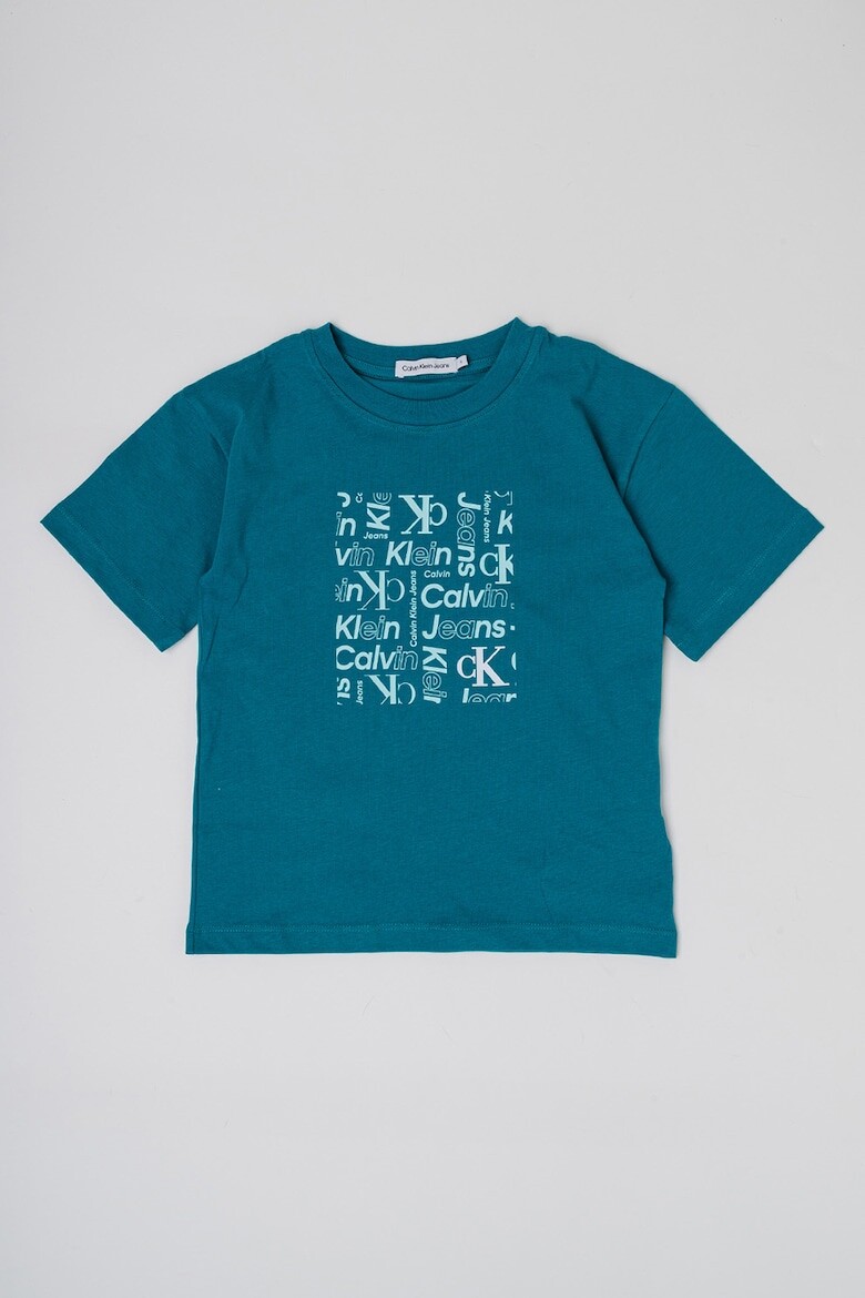 

Футболка с овальным вырезом и принтом Calvin Klein, зеленый