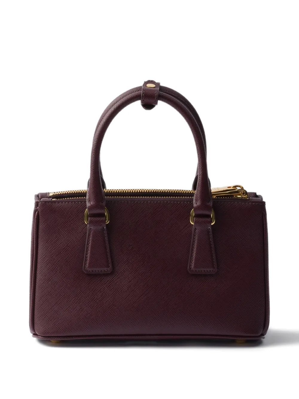 Мини-сумка Galleria из сафьяновой кожи с верхней ручкой Prada, красный — фото 2
