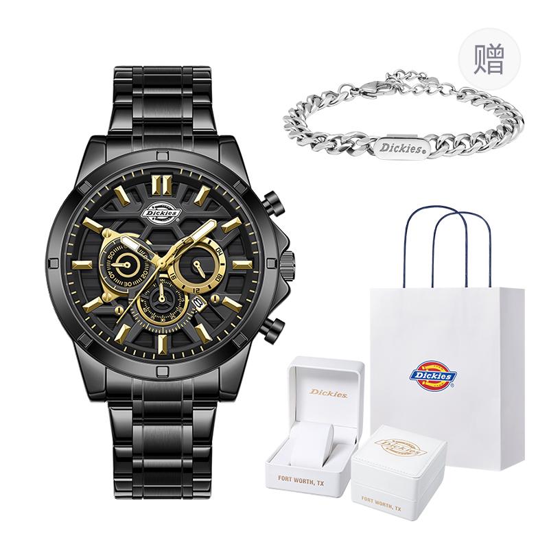

Dickies Часы Wrist Watch Quartz Movement Steel Strap White Dial Unisex Festival Box, [Limited White Gold Flowing Leather Case]CL-545ABDB-1GSY
