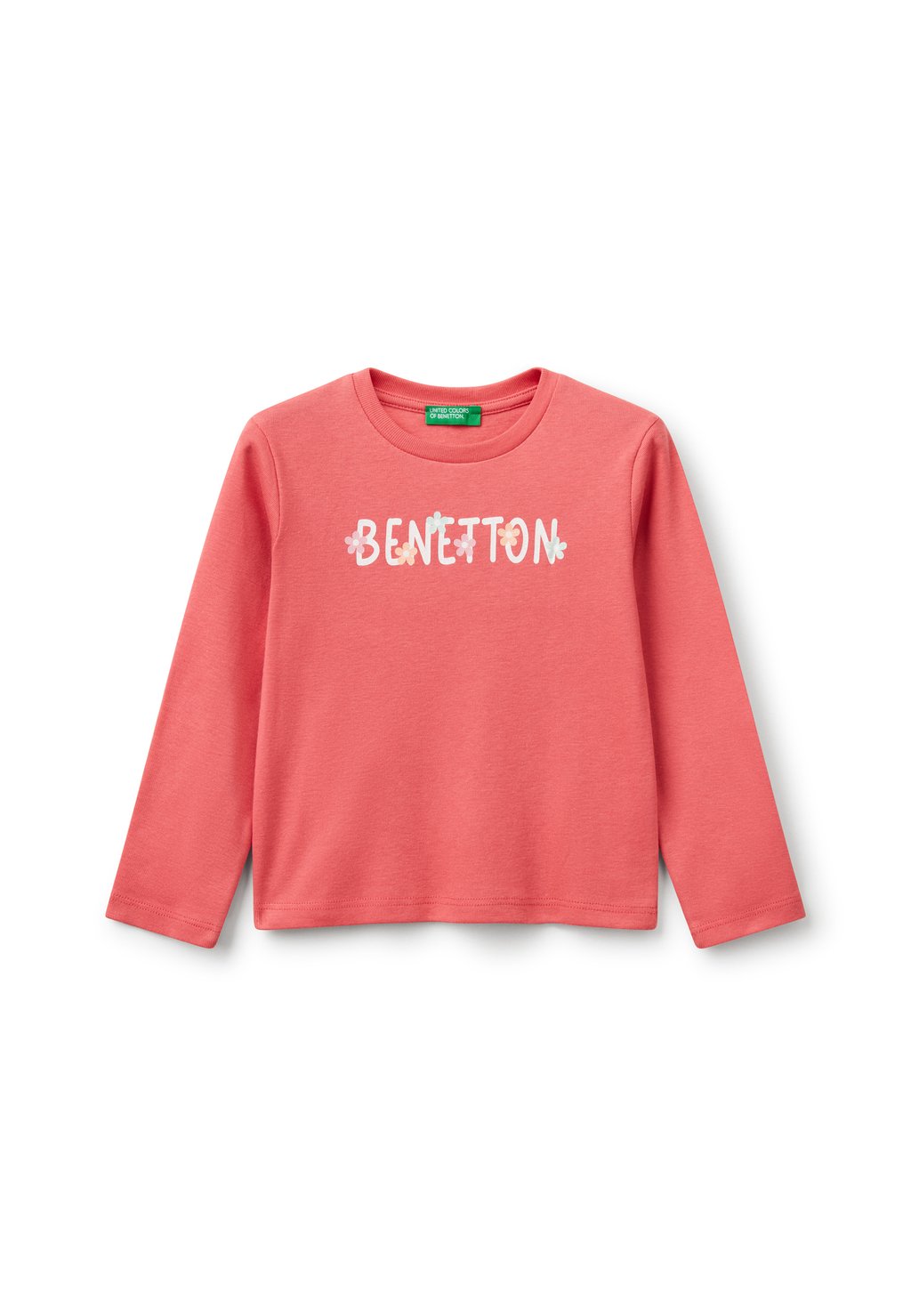 

Футболка с длинным рукавом WITH GLITTERY United Colors of Benetton, фуксия