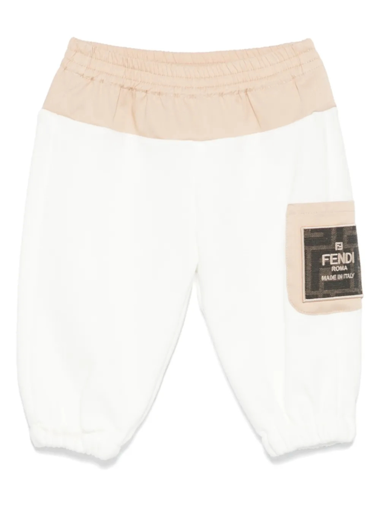 

Спортивные брюки с нашивкой-логотипом Fendi Kids, белый