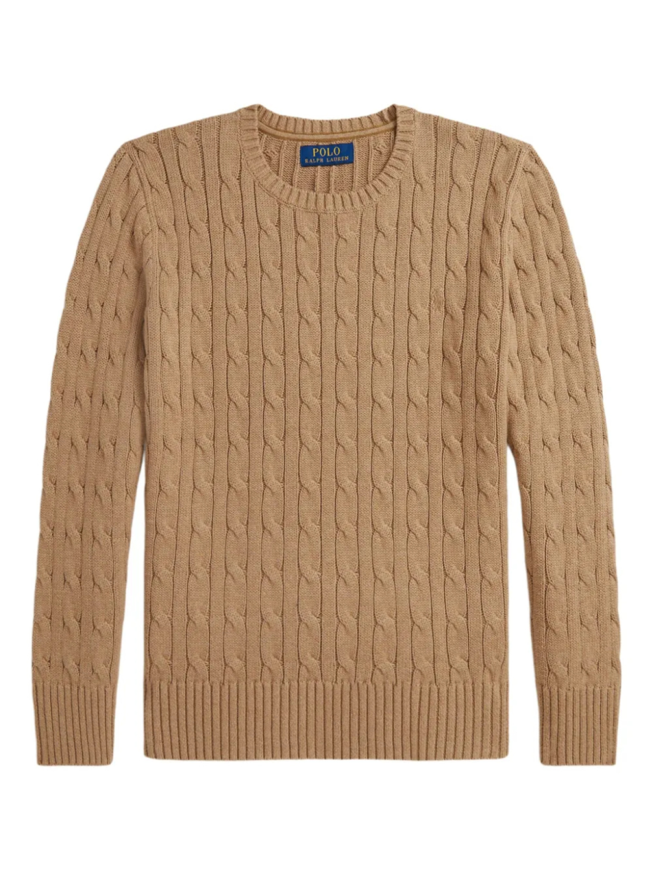 

POLO RALPH LAUREN KIDS свитер фактурной вязки, коричневый