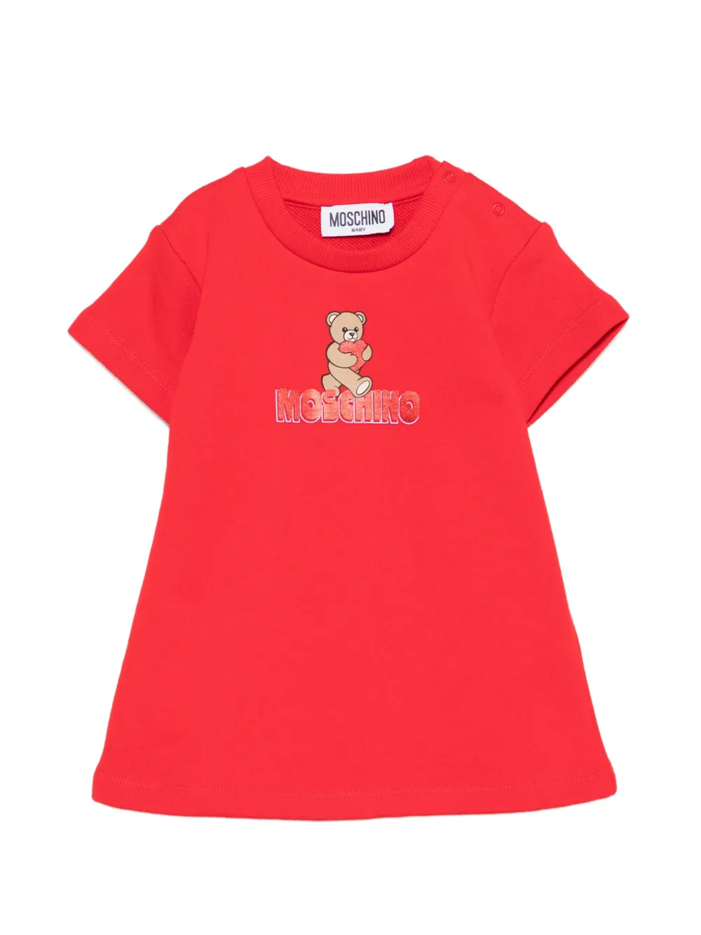 

Платье с логотипом Moschino Kids, красный