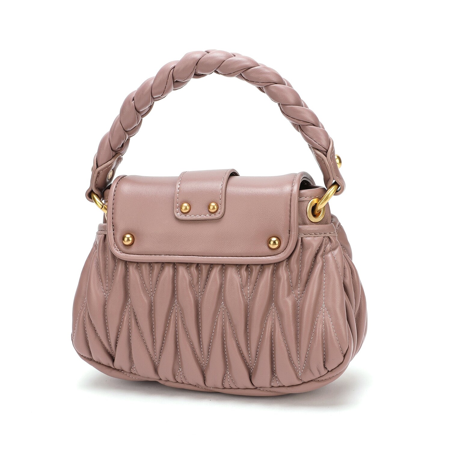 

Плиссированная кожаная сумка на плечо из овчины Tiffany & Fred Paris, цвет Blush