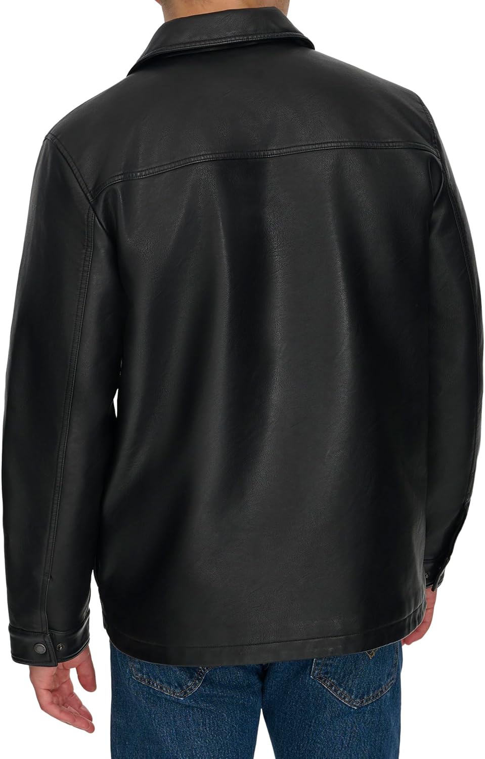 Мужская рабочая куртка Levi's с двумя нагрудными карманами, Black Faux Leather Filled — фото 4
