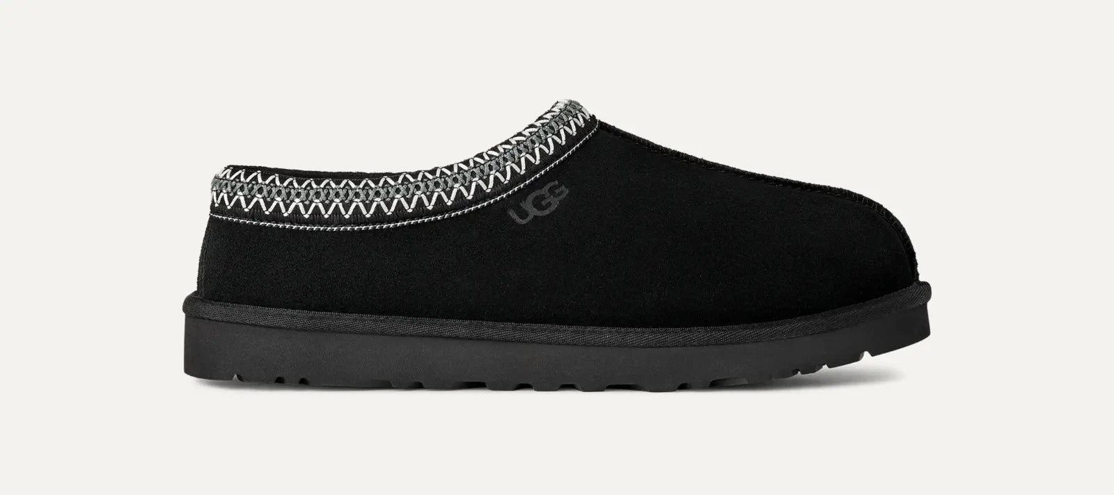 Мужские тапочки UGG Tasman II 1174671-BLK, черные, из замши, с подкладкой из овчины, без застежек, GUG228 Ugg, черный — фото 2