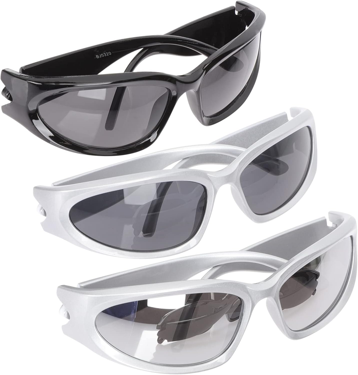 

BESTYASH 3 шт. Спортивные солнцезащитные очки для женщин. Стильные очки с защитой от УФ-излучения для вечеринок, фестивалей и повседневной носки. Уникальный многоугольный дизайн. Удобные носовые упоры, Assorted Color