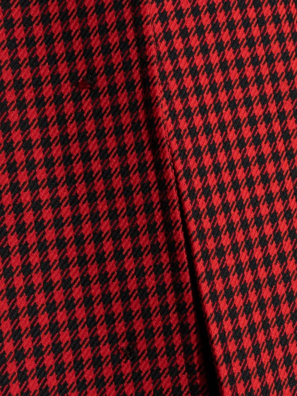 Пальто с поясом и узором «гусиная лапка» BALENCIAGA, красный — фото 2