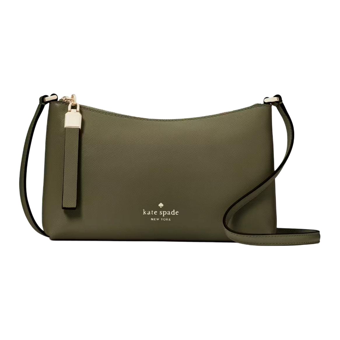 

Kate Spade Кожаная сумка через плечо малая женская оливковая