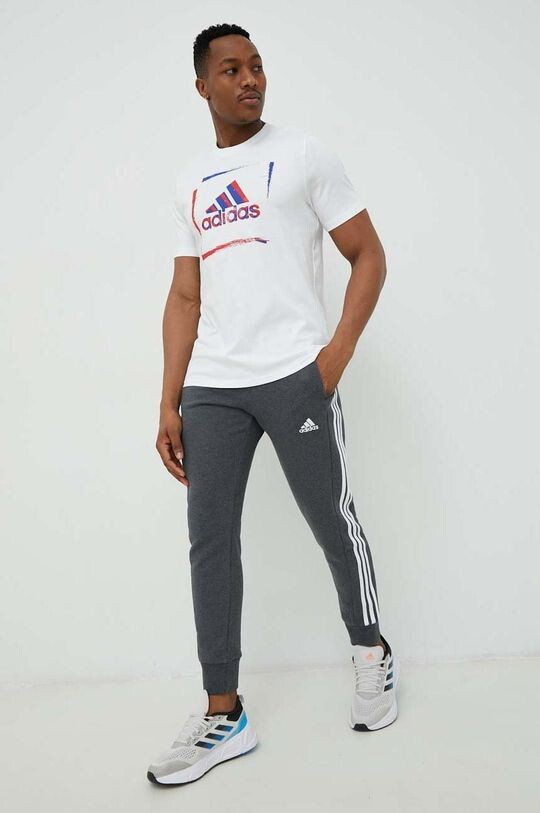 

Спортивные брюки из хлопка adidas, серый