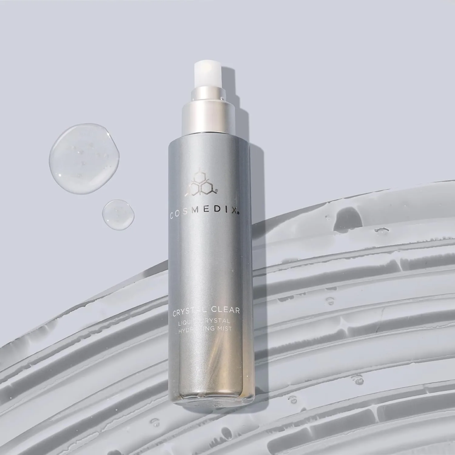 Увлажняющий спрей COSMEDIX Crystal Clear Liquid Crystal, ультраувлажняющий, улучшает текстуру кожи, содержит жидкие кристаллы, не тестируется на животных, не содержит парабенов и глютена. — фото 2
