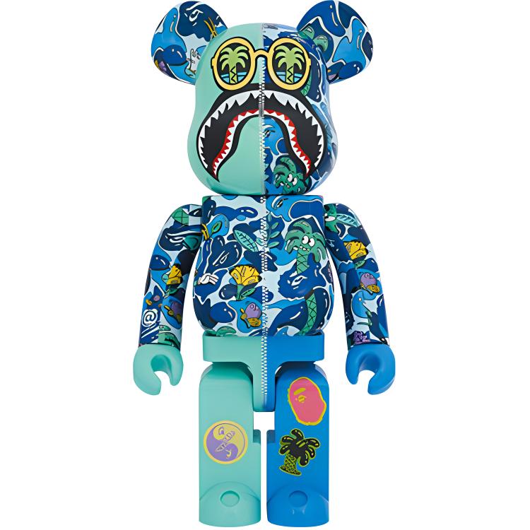

Bearbrick X Steven Harrington X Bape Shark Pink Camo BE@RBRICK, 1000% 3 Pcs Set (Original Box Included)