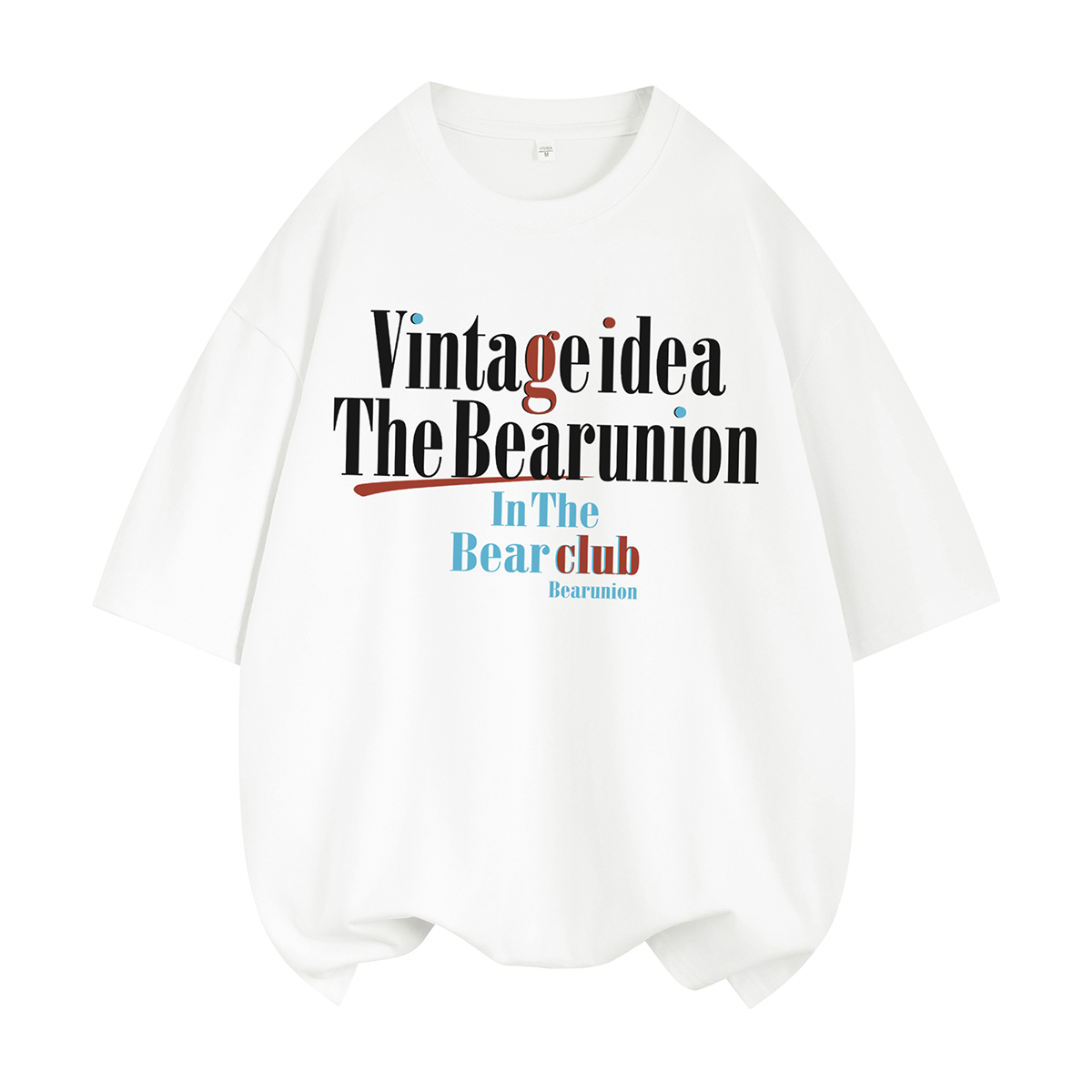 

Футболка с рукавом дроп-шиoulder Unisex BEAR UNION, белая