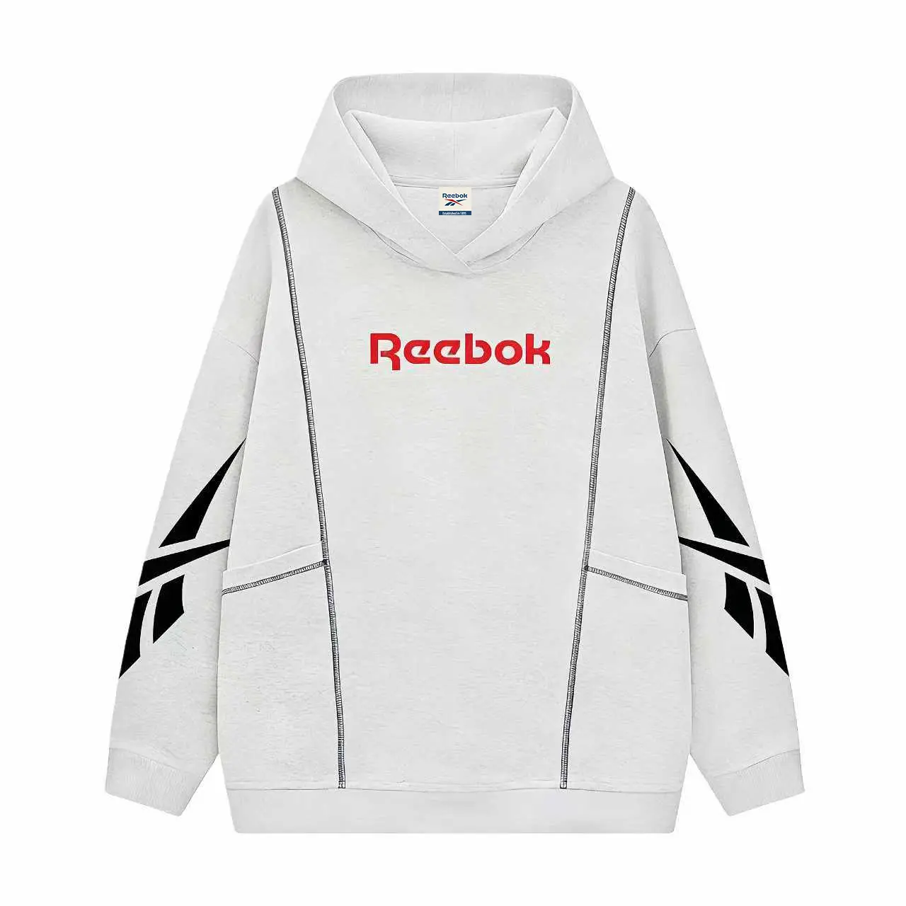 

Толстовки Unisex с капюшоном, кардиган Moderate Reebok, heather серый (320 g hooded)