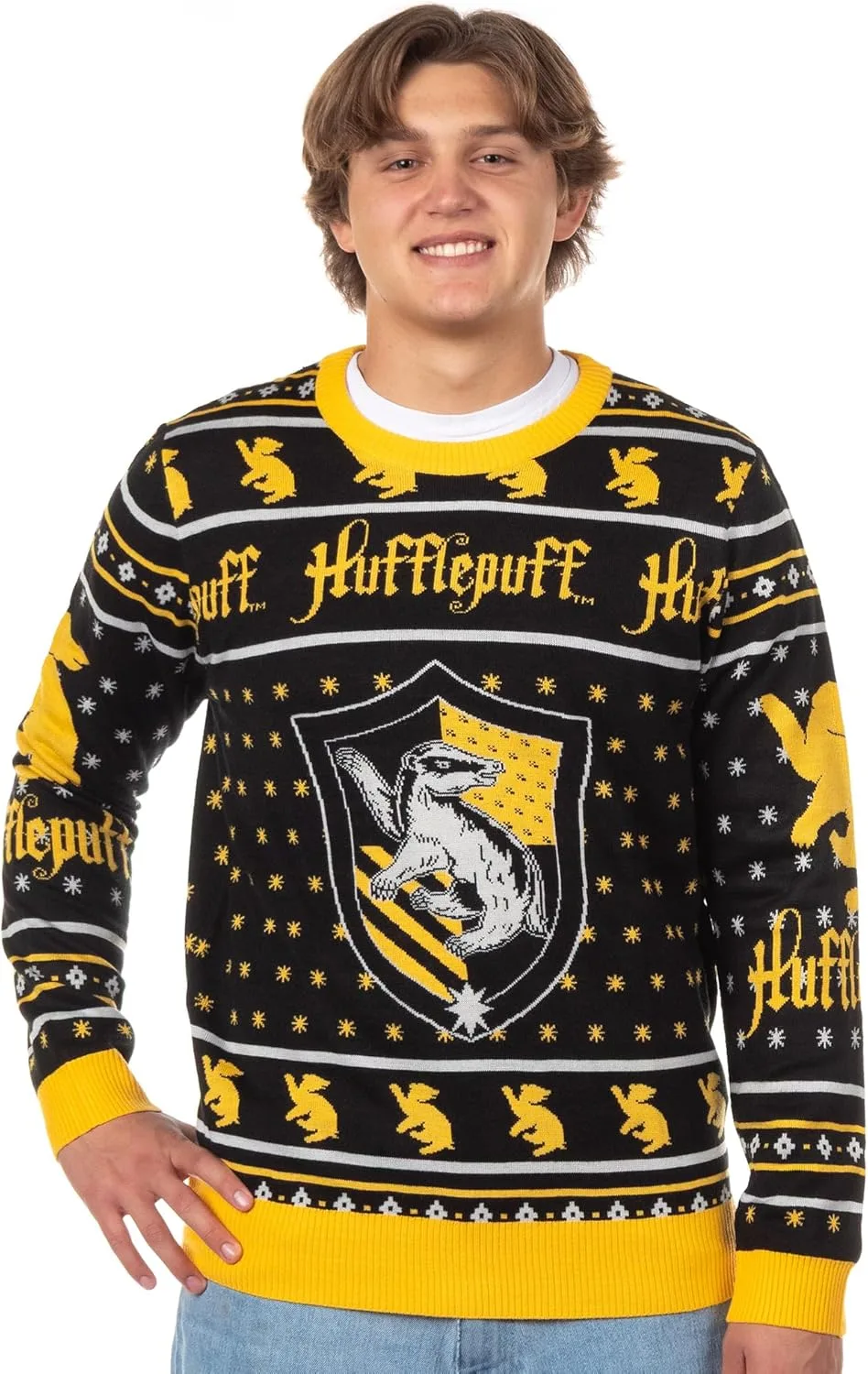 

Свитер Harry Potter с гербами факультетов Хогвартса Mad Engine