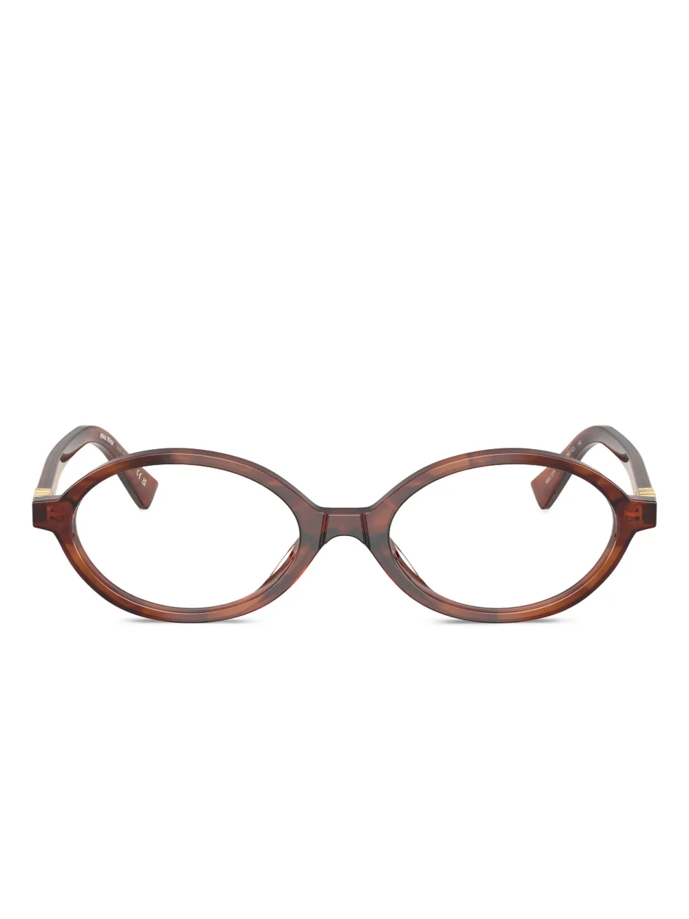 

Очки в овальной оправе Miu Miu, коричневый