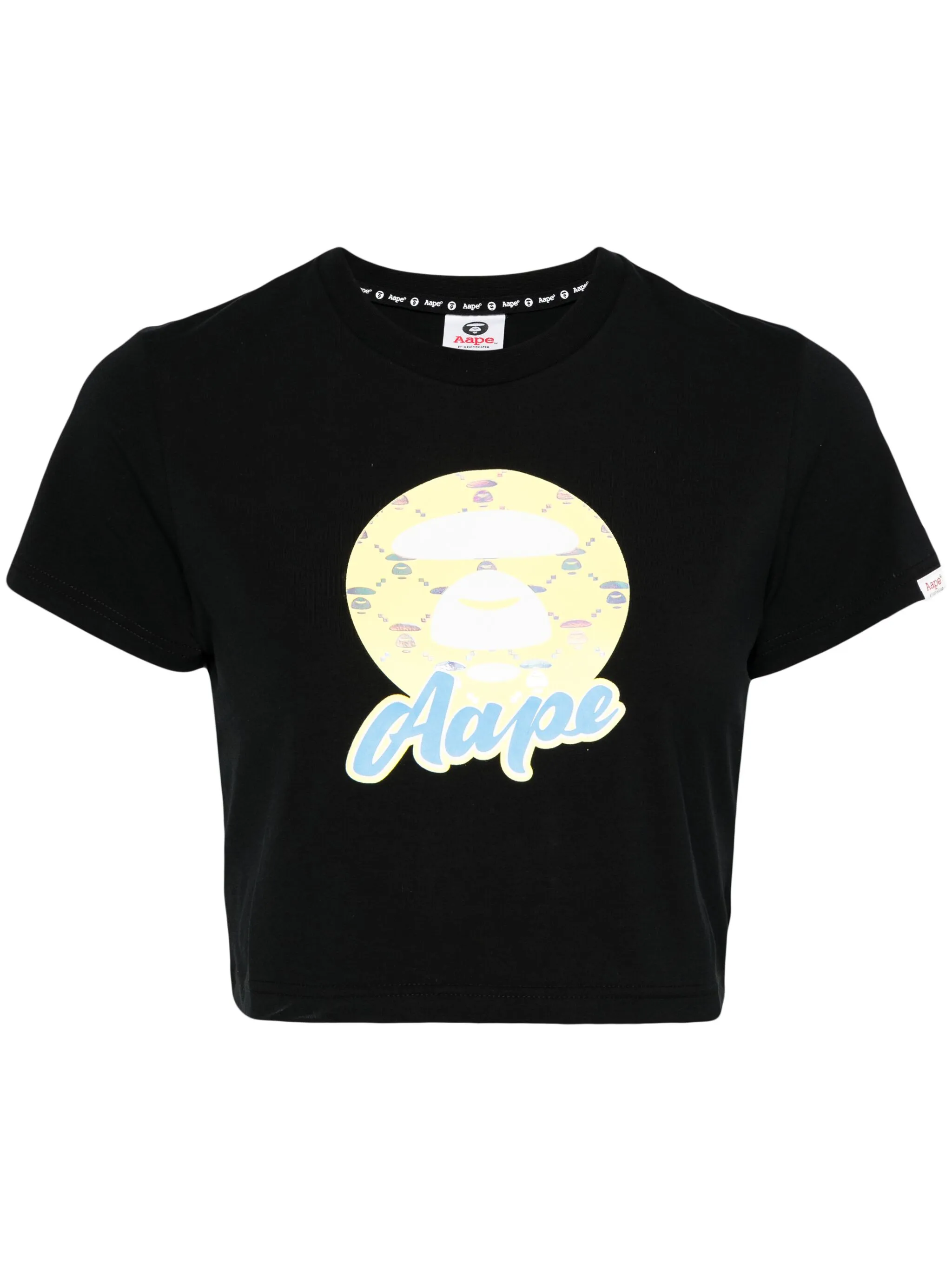 

Укороченная футболка с логотипом Aape By A Bathing Ape, черный