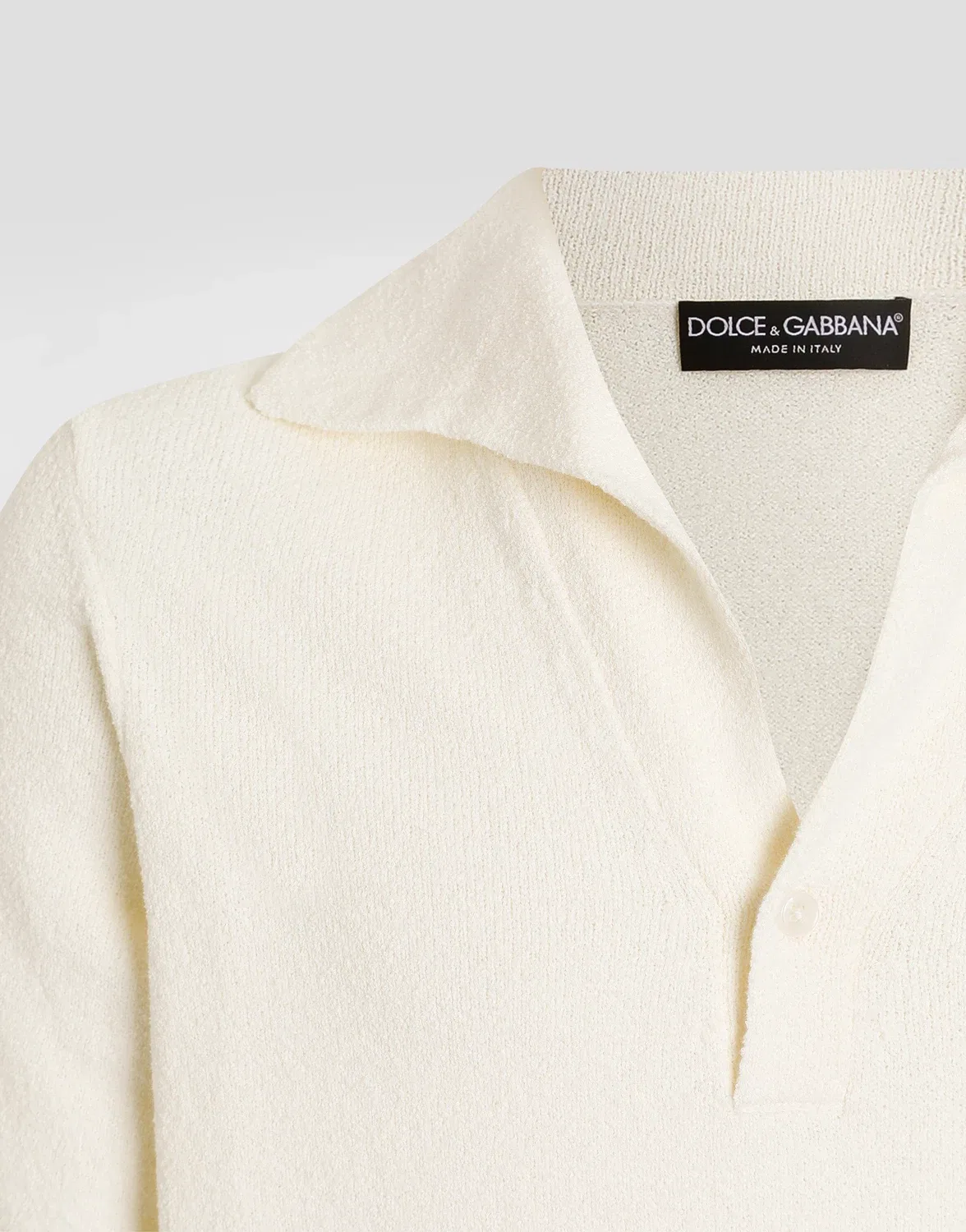 Хлопковая рубашка-поло DOLCE & GABBANA, бежевый — фото 2