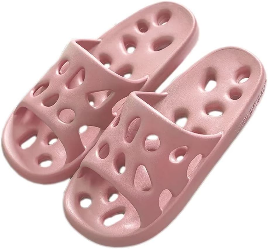 

Женские и мужские шлепанцы для душа QIPILON, быстрый сухой ужин, мягкие шлепанцы для душа, бассейна, спа, гостиничные тапочки для ванной, пляжные сандалии с дренажными отверстиями, розовый