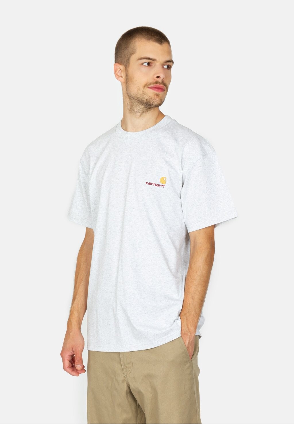 

Базовая футболка American Script Carhartt WIP, цвет light grey