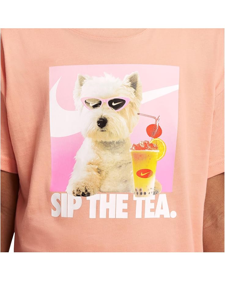 Футболка Nike Kids Sportswear Puppy T-Shirt, цвет Apricot Agate — фото 3