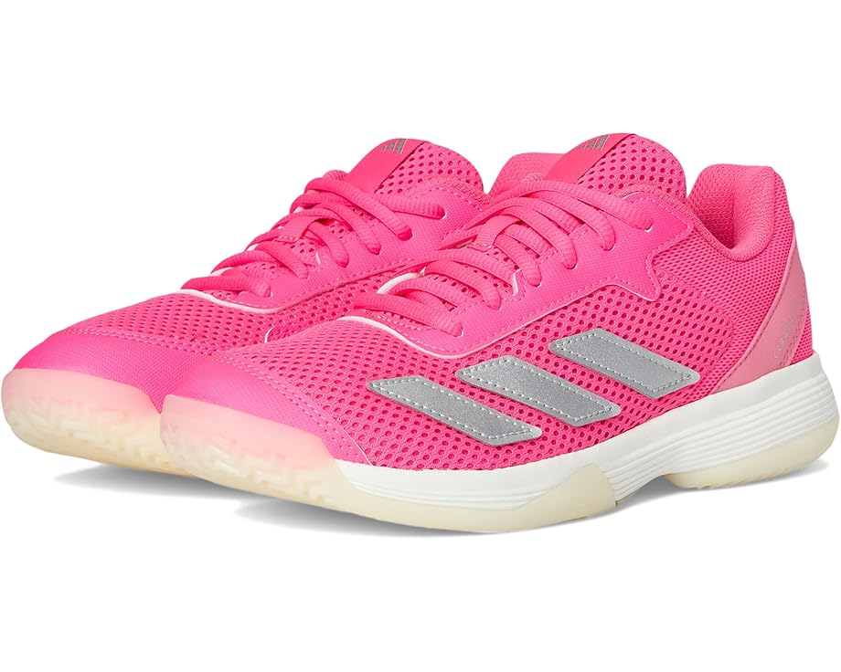 

Кроссовки adidas Kids Courtflash Tennis Shoes, цвет Lucid Pink/Silver Metallic/Bliss Pink