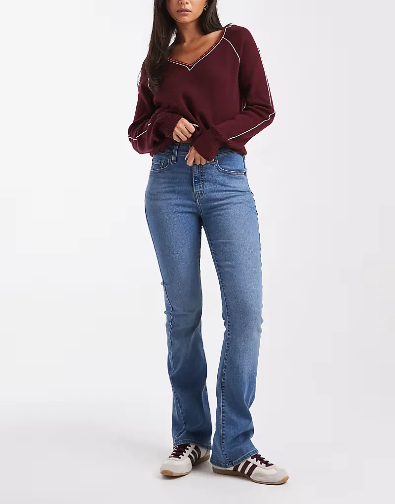Джинсы Levis 725 с расклешенными штанинами и высокой посадкой Levi's, темно-синий