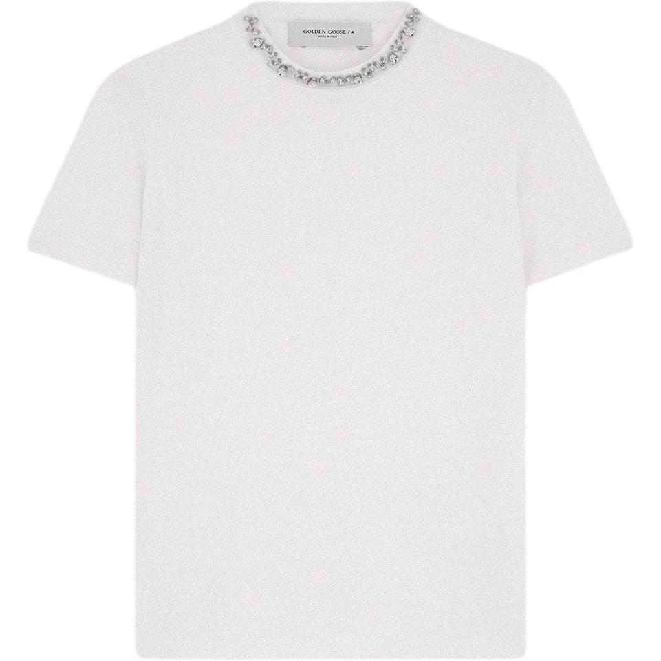 

Футболка Deluxe Brand с декоративными элементами Golden Goose, белый