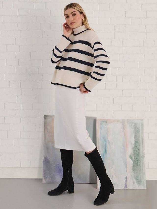 

Джинсовая юбка миди Crew Clothing, White