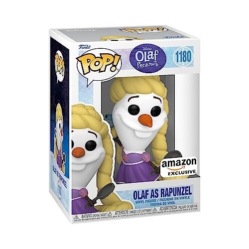 

Funko POP! Disney: Frozen — Олаф в роли Рапунцель — Frozen Kingdom — эксклюзивно для Amazon — коллекционная виниловая фигурка — идея для подарка