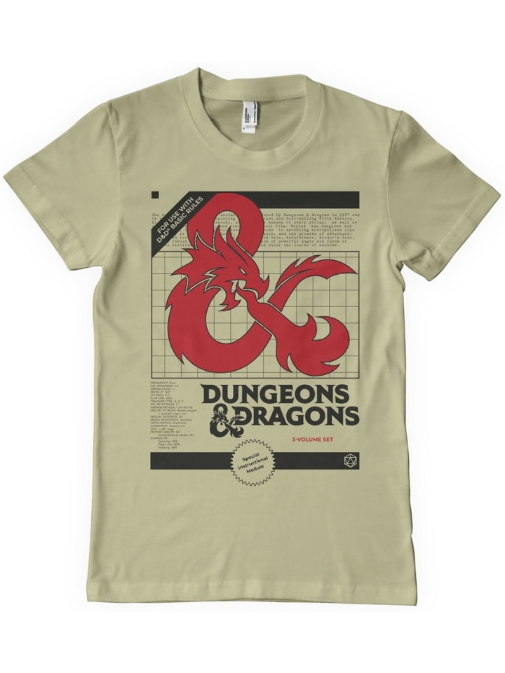 

Футболка D&D 3 Volume Set T-Shirt цвета хаки Dungeons And Dragons
