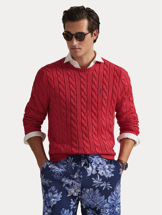 

Свитер regular fit 710775885525 Polo Ralph Lauren, красный