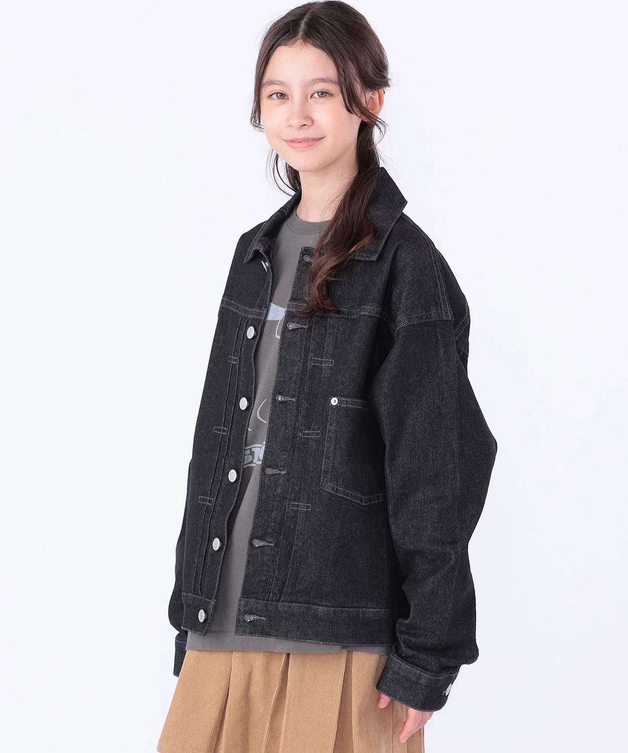 Джинсовая куртка SHIPS KIDS vintage-like деним, 140-160 см, чёрный — фото 3