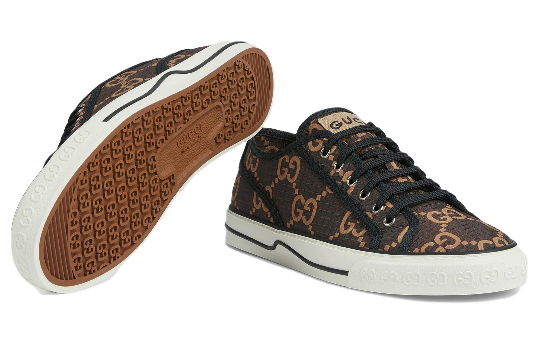 Футболка Gucci 1977 Low 'GG Monogram Ebony Beige' Коричневая — фото 4