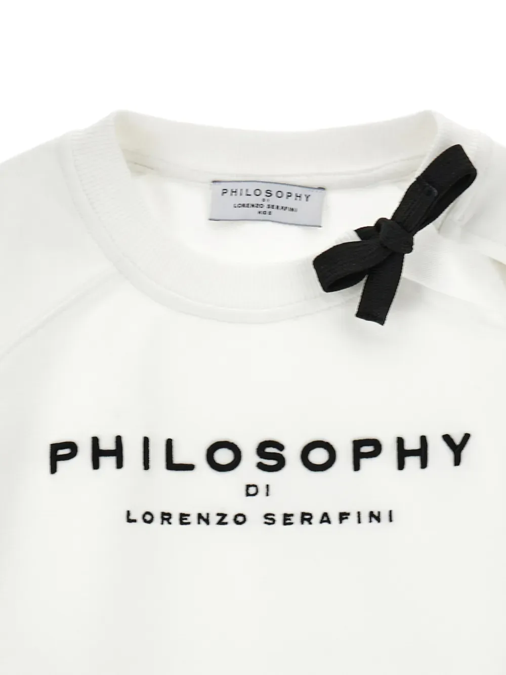 Толстовка с кружевной отделкой Philosophy Di Lorenzo Serafini Kids, белый — фото 3
