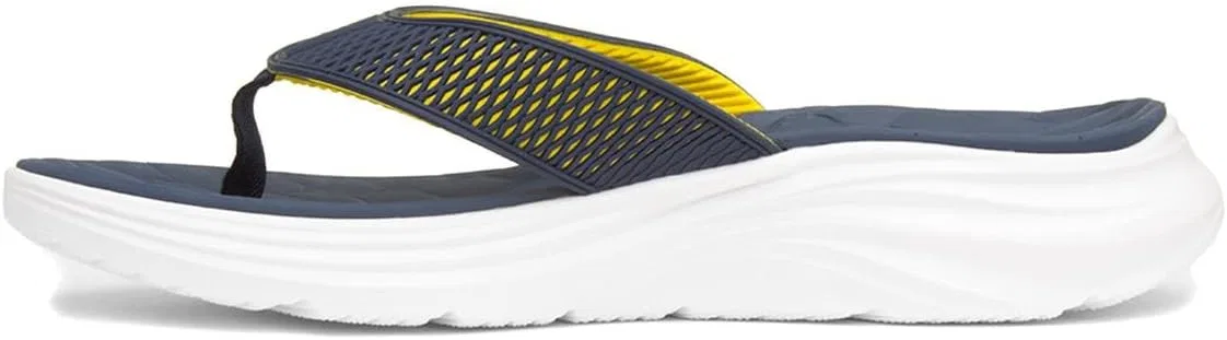 Мужские сандалии Skechers Sport Men Vapor из пеноматериала, 2-Navy Kpu Yellow Trim — фото 4