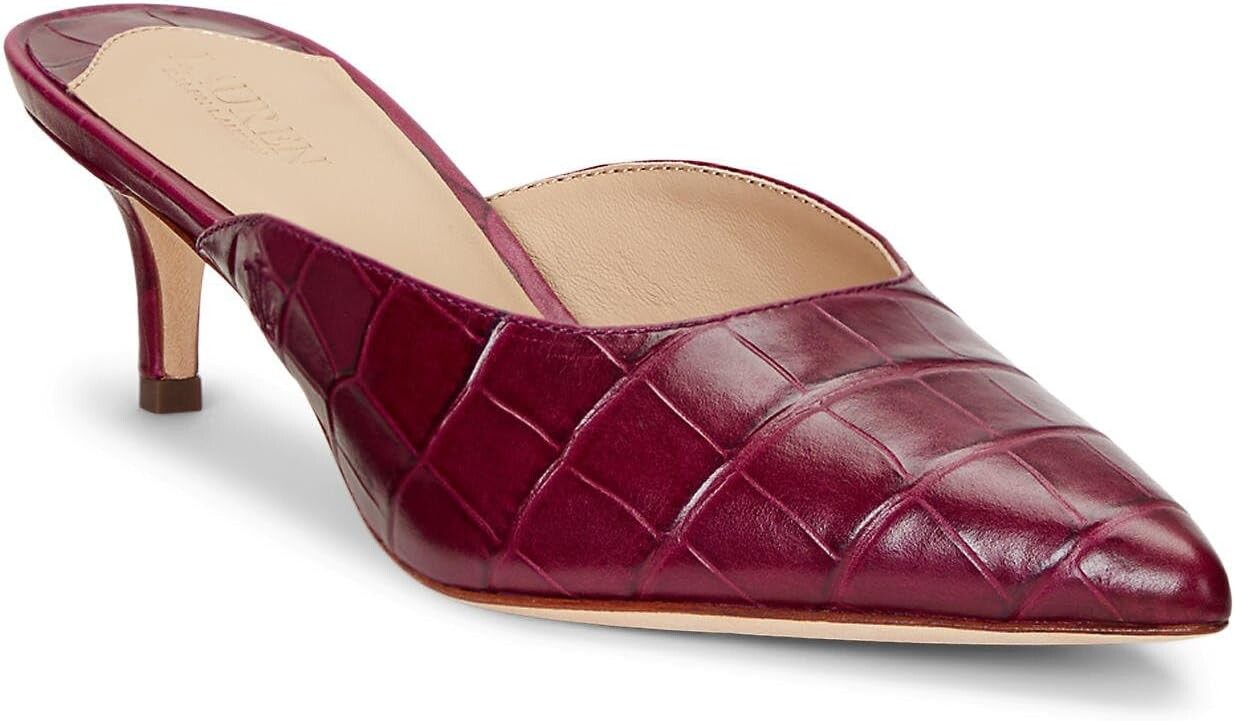 

Туфли Lauren Ralph Lauren Adrienne Mule Pumps, цвет Dark Raspberry