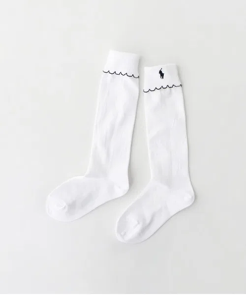 Носки детские с фрилом Polo Ralph Lauren, белый