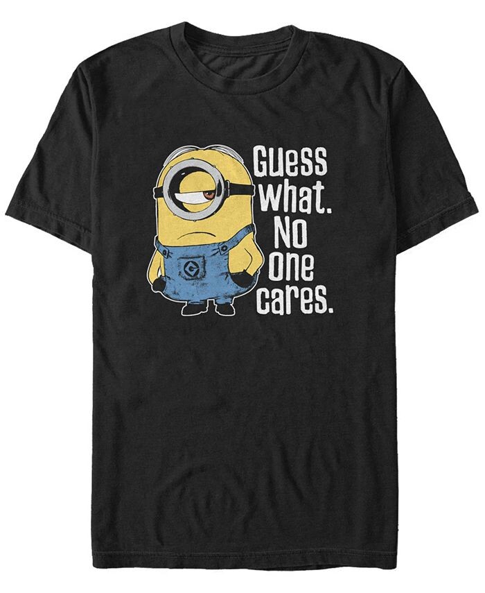 

Мужская футболка с короткими рукавами Minions Stuart No One Cares Fifth Sun, черный