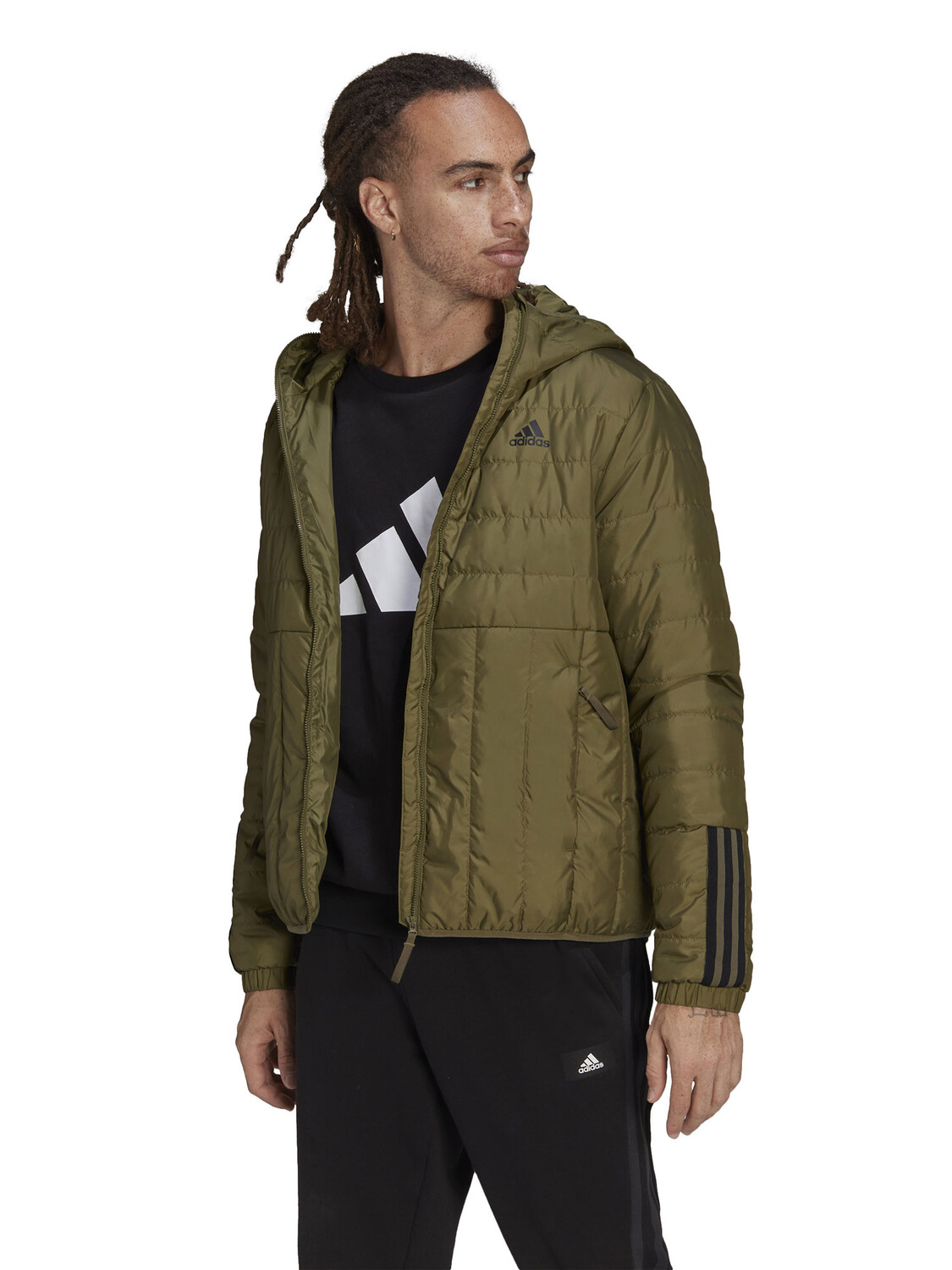 

Куртка Adidas Sportswear Itavic 3-Stripes Light Hooded, зеленый