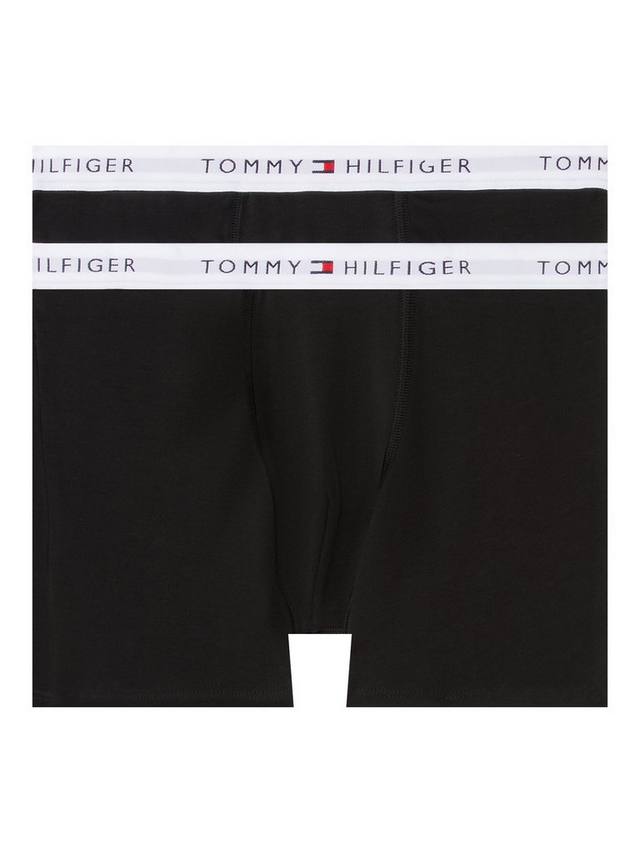 

Детские боксеры с логотипом на поясе Tommy Hilfiger, Pack of 2, Black/Black