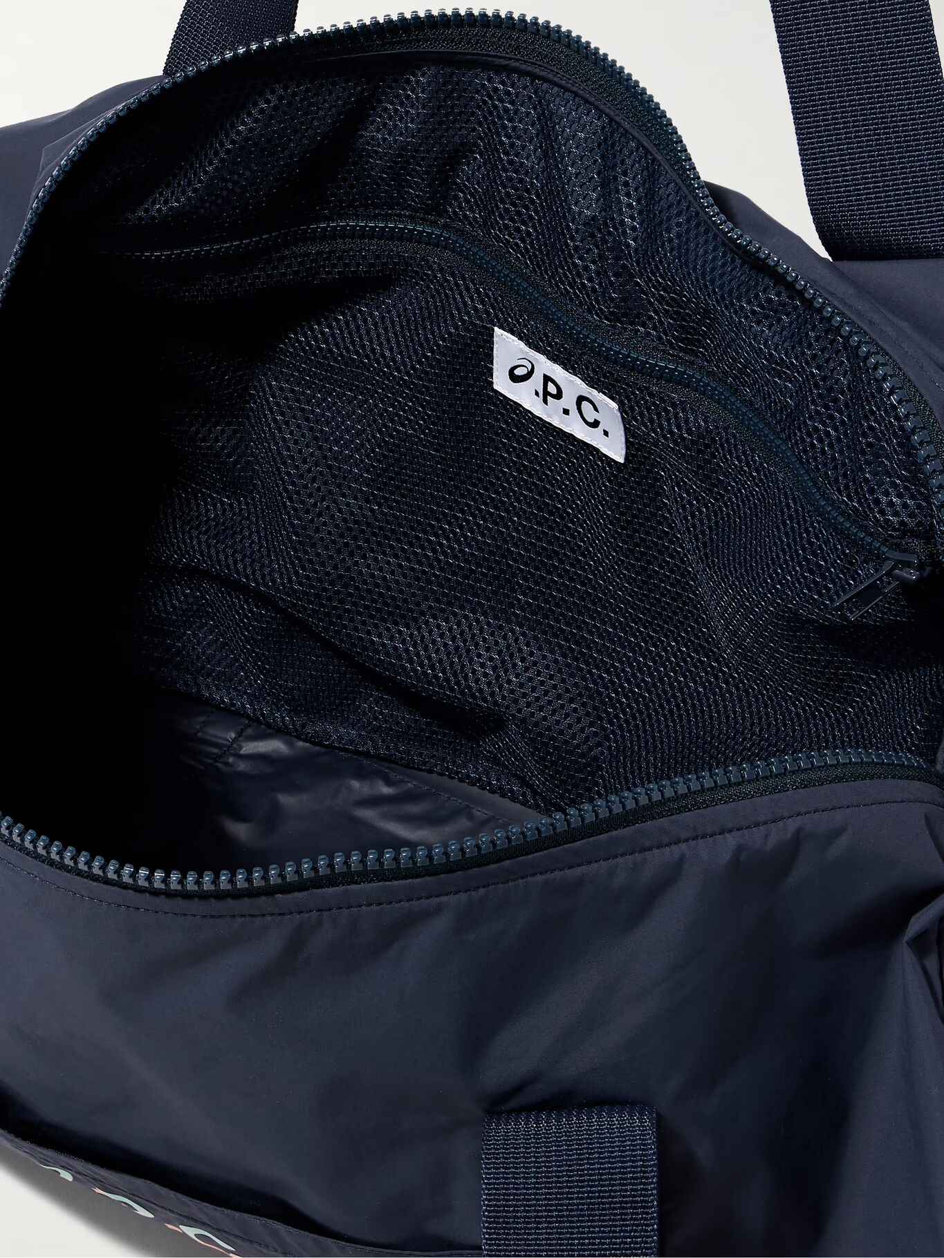 

Дорожная сумка с логотипом ASICS A.P.C., темно-синий