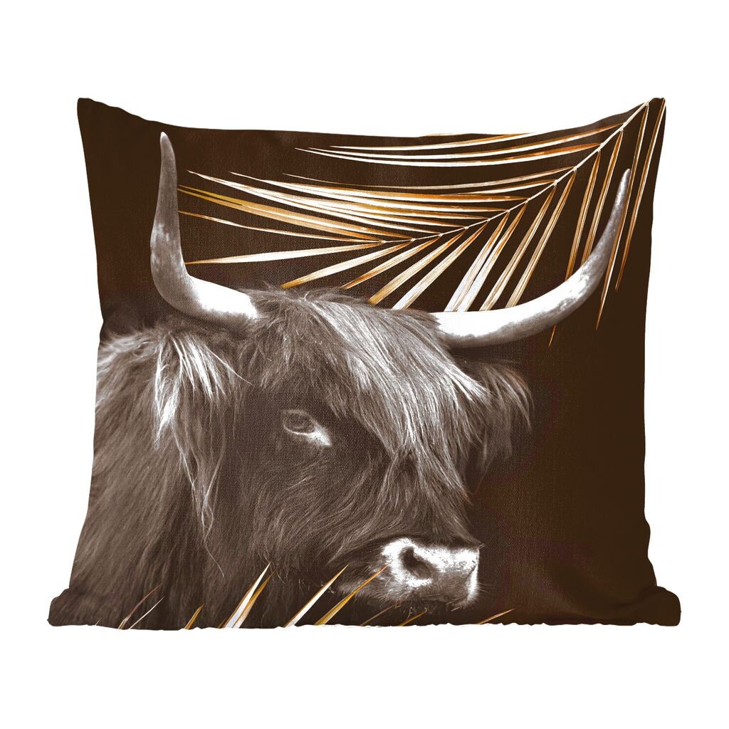 

Декоративная подушка MuchoWow Диванная подушка Декоративная подушка для гостиной 60 x 60 см Шотландский горец - Золото - Папоротник - Чехол на подушку - Хлопчатобумажная ткань - Декоративные наволочки