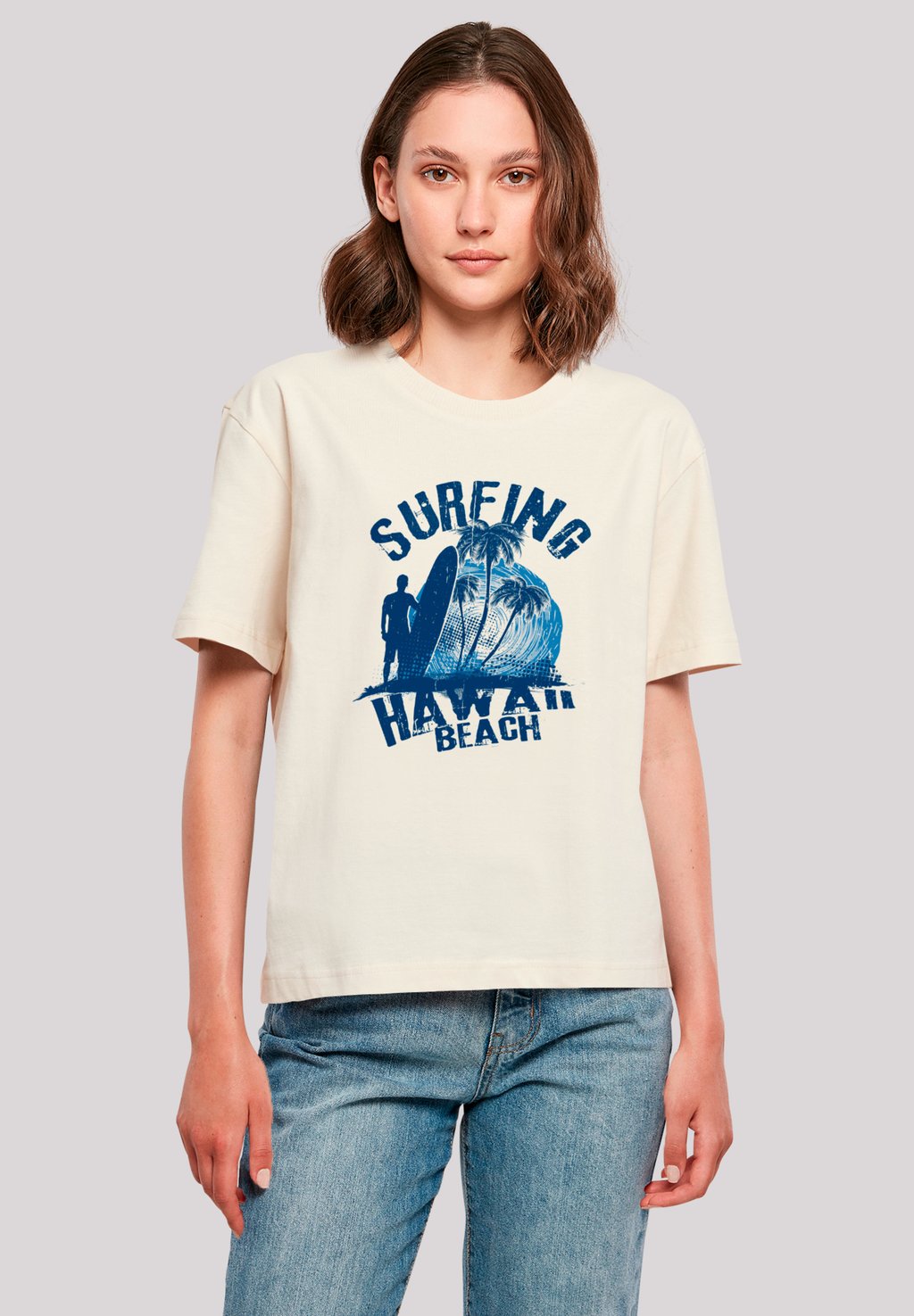 

Футболка с принтом HAWAII SURF BEACH SUMMER F4NT4STIC, песочный
