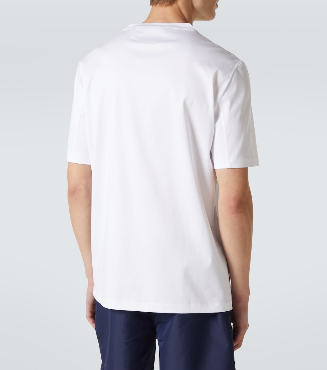 Футболка из хлопкового джерси с логотипом Brunello Cucinelli, белый — фото 4