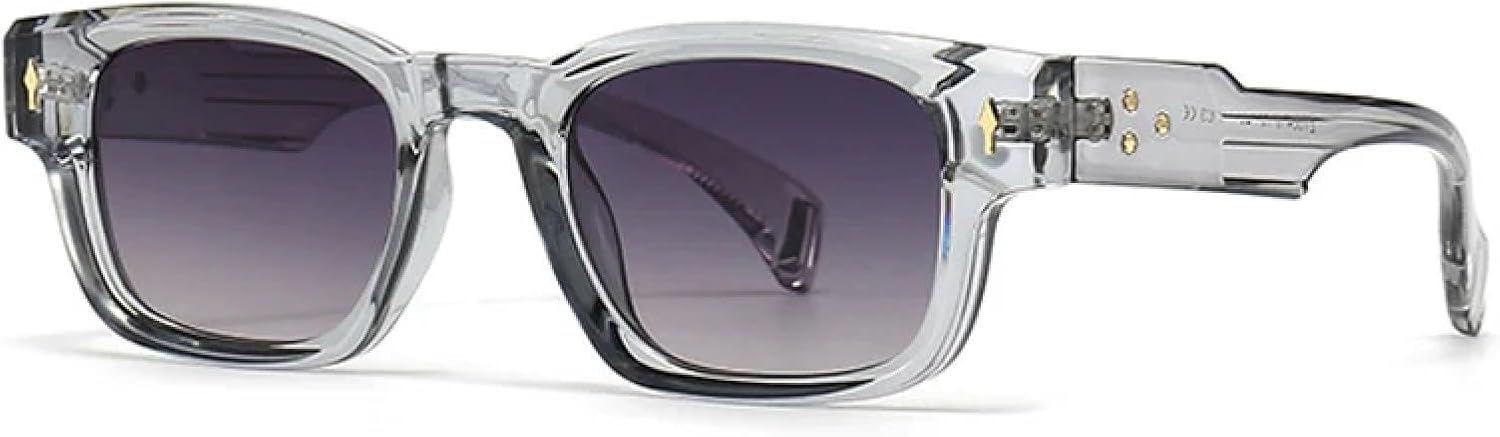 

Солнцезащитные очки с защитой UV400 | Градиентные линзы, заклепки, стиль панк | Для женщин и мужчин, для занятий спортом на открытом воздухе и вождения DSVIGF, Trans Gradientgrey