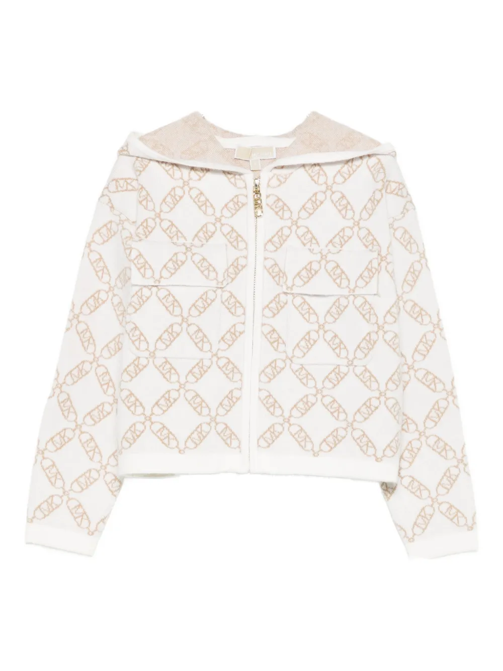 

Худи с застежкой-молнией и узором Michael Kors Kids, белый