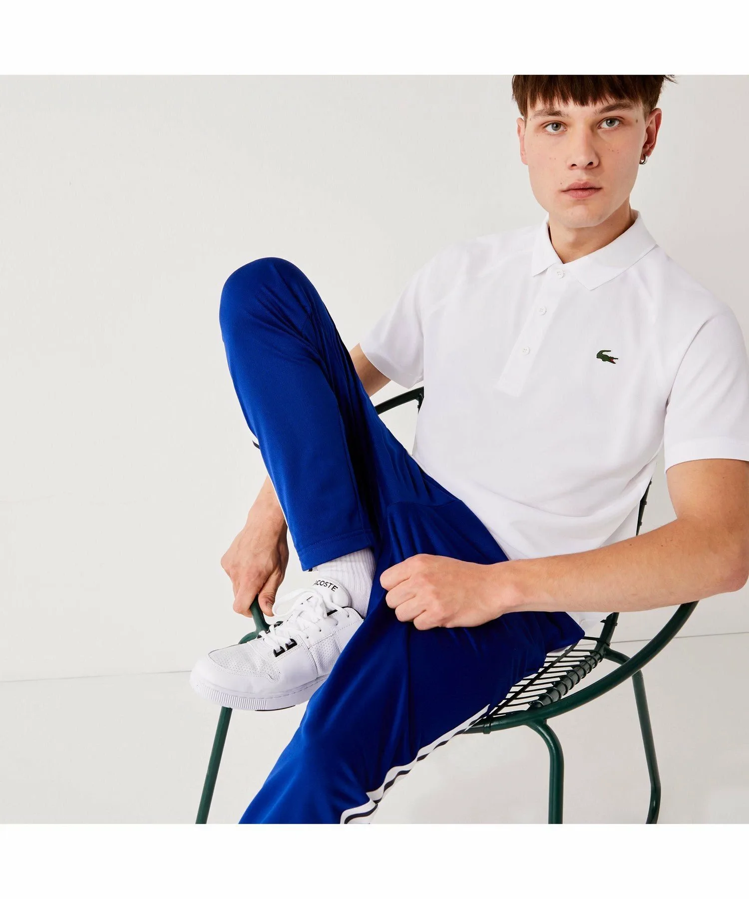Рубашка поло LACOSTE White, Ультра-сухая из пике — фото 2