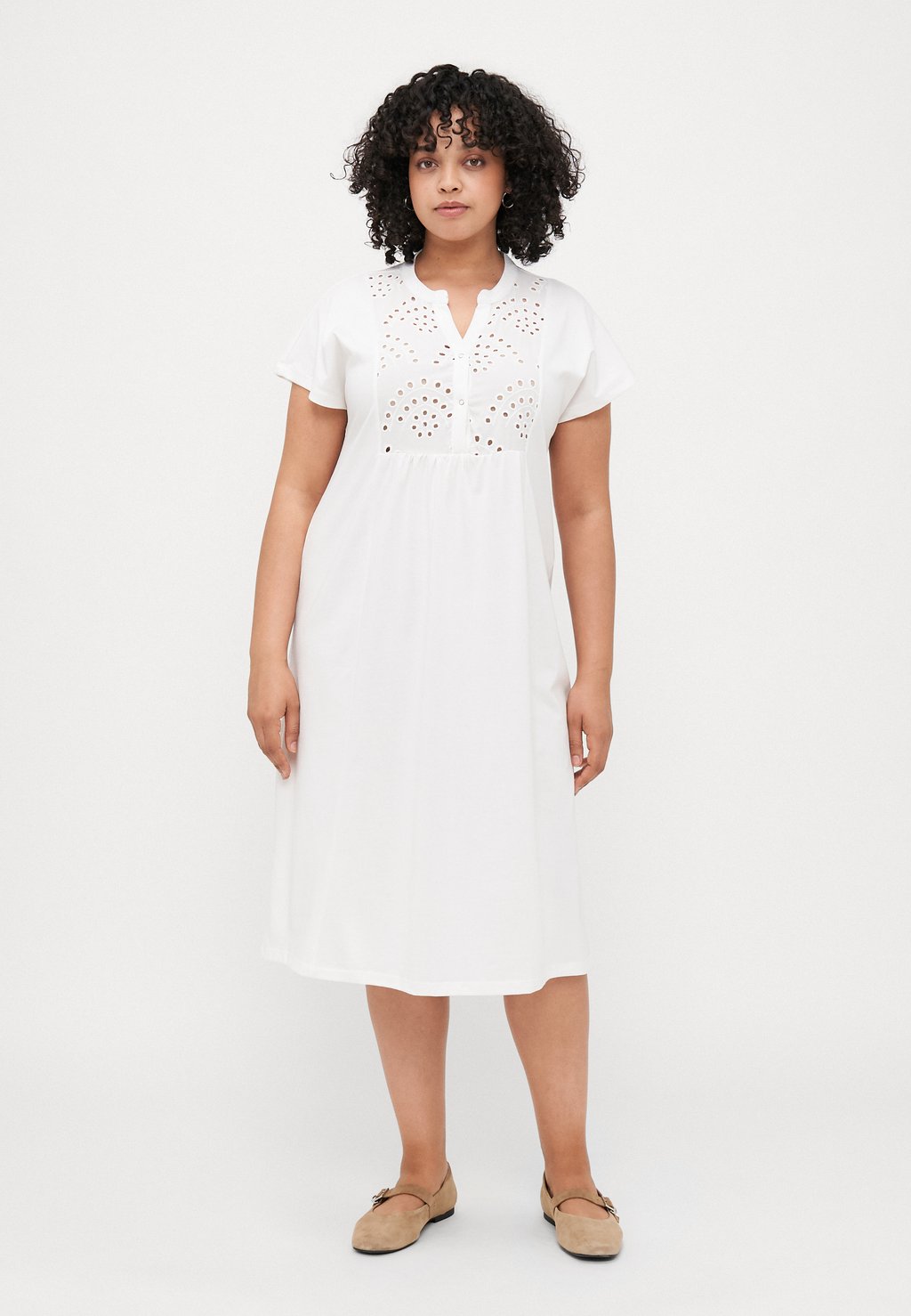 

Платье из джерси CARSILLAH LIFE DRESS ONLY Carmakoma, кремовый